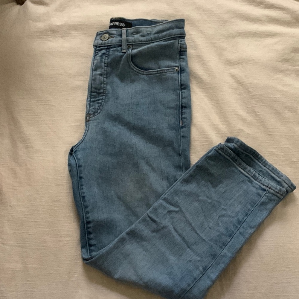 Express Straight Leg Super High Rise Jeans Size 6